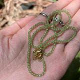 Natural Peridot Choker Necklace Gemstone Women High Jewelry Olivine