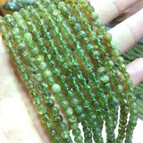 Natural Peridot Olivine Stone Bead Bracelets 4-4.5mm 3 Circle Elastic