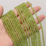 Peridot Stone Bead 3x4mm Green Faceted Crystal Loose Beads