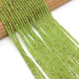 Peridot Stone Bead 3x4mm Green Faceted Crystal Loose Beads