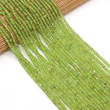 Peridot Stone Bead 3x4mm Green Faceted Crystal Loose Beads