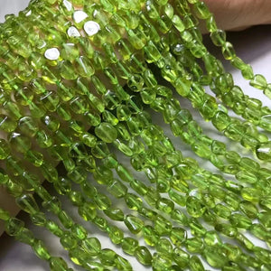 Natural Peridot Semi-Finished Loose Beads DIY Bracelet Necklace