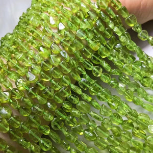 Natural Peridot Semi-Finished Loose Beads DIY Bracelet Necklace