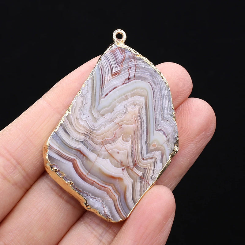 Persian Gulf Agate Flakes Pendant Charms for Jewelry Making