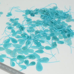Peru Amazonite Water Drop Pendants, Size: 10mm-18mm, 1 Pair