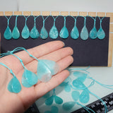 Peru Amazonite Water Drop Pendants, Size: 10mm-18mm, 1 Pair