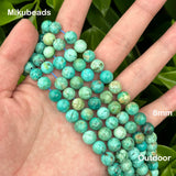 Natural Peru Turquoise Smooth Round Beads 6mm 8mm 10mm A+ Quality DIY Jewelry