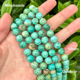 Natural Peru Turquoise Smooth Round Beads 6mm 8mm 10mm A+ Quality DIY Jewelry