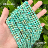 Natural Peru Turquoise Smooth Round Beads 6mm 8mm 10mm A+ Quality DIY Jewelry