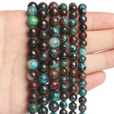 Peru Turquoise Gem Beads Mix 6/8mm Round 15''