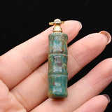 Phoenix Pine Bamboo Perfume Bottle Necklace Pendant DIY Charms Bracelet 11x48mm
