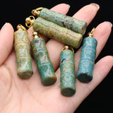 Phoenix Pine Bamboo Perfume Bottle Necklace Pendant DIY Charms Bracelet 11x48mm