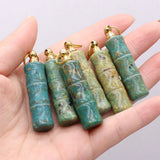 Phoenix Pine Bamboo Perfume Bottle Necklace Pendant DIY Charms Bracelet 11x48mm