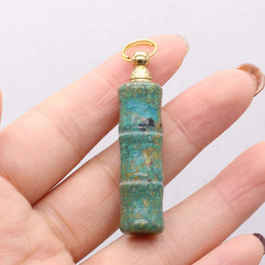 Phoenix Pine Perfume Bottle Green Stone for Jewelry Making