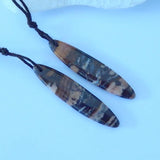 Natural Agate Earrings for Women, Gem Customized Gift, 41x9x4mm