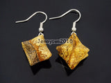 Ja-sper Gems Stone Merkaba Reiki Chakra Pendant Earrings Set