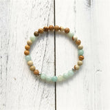 Picture Jasper & Amazonite Bracelet Set 6MM