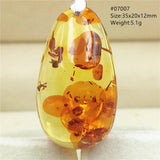 Piebald Amber Water Drop Pendant Jewelry Red Yellow Amber AAAAAA