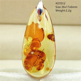 Piebald Amber Water Drop Pendant Jewelry Red Yellow Amber AAAAAA