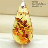 Piebald Amber Water Drop Pendant Jewelry Red Yellow Amber AAAAAA
