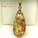 Piebald Amber Pendant Necklace Healing Gift Crystal Beads Silver Gemstone
