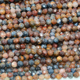 Natural Pietersite Faceted Round Beads 4mm