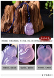 Natural Pink Agate Fox Pendant Beads Necklace Charm Jewellery