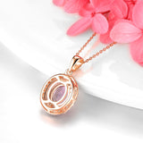 Pink Amethyst Silver Rose Pendant 2.6 Carats S925 Gift