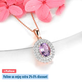 Pink Amethyst Silver Rose Pendant 2.6 Carats S925 Gift