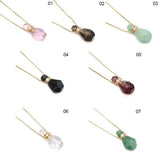 Pink Amethyst Perfume Bottle Pendant Necklace