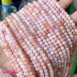 Pink Opal Loose Beads 4mm Faceted Square Shape DIY Jewelry