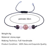 Pink Crystal Bead Couple Bracelet with LOVE Card
