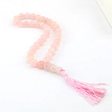 Pink Crystal Stone Bracelet Tasbih 12mm Pearl Muslim Casual Wedding Bracelet