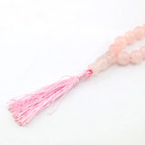Pink Crystal Stone Bracelet Tasbih 12mm Pearl Muslim Casual Wedding Bracelet