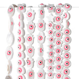 Pink Evil Eye Beads Hearts Mother of Pearl Shell for Jewelry Making