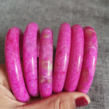 Natural Pink Hand-carved Round Jade Bracelet Boutique Jewelry