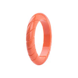 Natural Pink Hand-carved Wide Bar Large 67mm Jade Bracelet