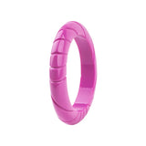 Natural Pink Hand-carved Wide Bar Large 67mm Jade Bracelet