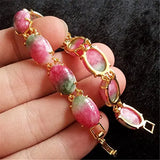 Pink Jade Round Beads Prayer Bracelet Jewelry