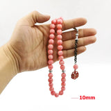 Pink Jasper Tasbih 33 Islamic Prayer Beads