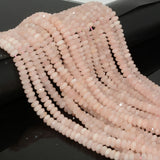 Pink Morganite Faceted Rondelle Bead 8mm