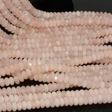 Pink Morganite Faceted Rondelle Bead 8mm