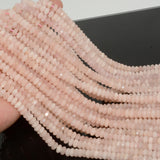 Pink Morganite Faceted Rondelle Bead 8mm