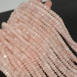 Pink Morganite Faceted Rondelle Bead 8mm