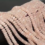 Pink Morganite Faceted Rondelle Bead 8mm