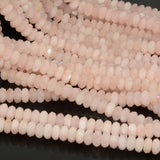 Pink Morganite Faceted Rondelle Bead 8mm
