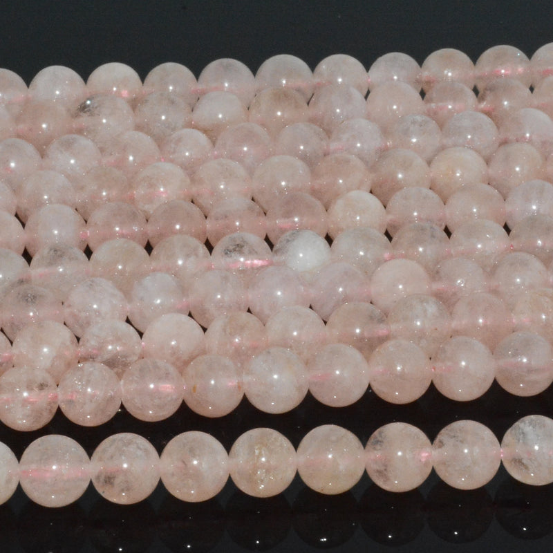 Natural Pink Morganite Round Beads 8mm