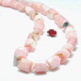Natural Pink Opal Faceted Tube Beads Loose Gemstone for Jewelry Making