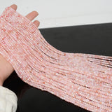 Natural Pink Opal Faceted Rondelle Beads 3x4mm