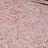 Natural Pink Opal Faceted Rondelle Beads 3x4mm